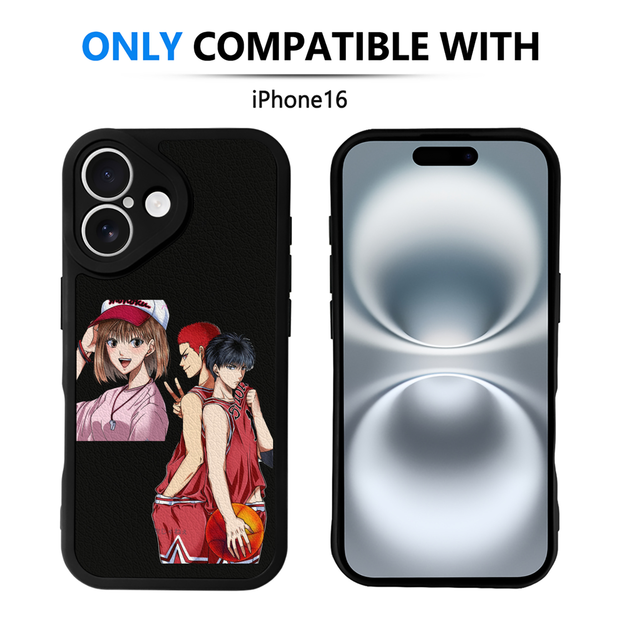 （画像用） SLAM DUNK／スラムダンク 【iPhone 16シリーズ対応】シリコンスマホケース（レザー調） 材質：シリコン